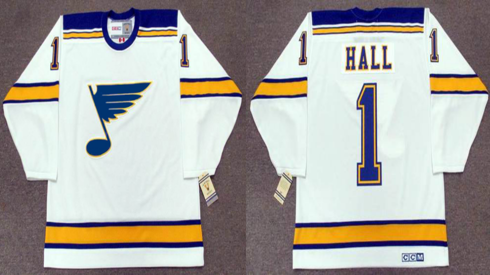 2019 Men St.Louis Blues #1 Hall white CCM NHL jerseys->st.louis blues->NHL Jersey